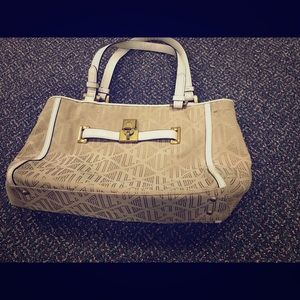 Ralph Lauren leather and canvas classic purse